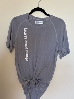 Burn Boot Camp Gray Tee Tshirt Size Small